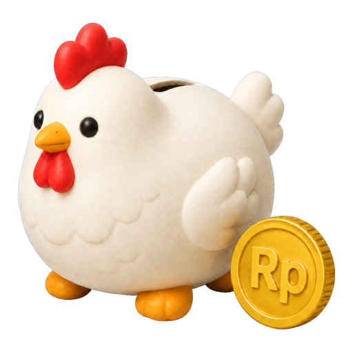 Ilustrasi celengan ayam untuk kalkulator nabung receh